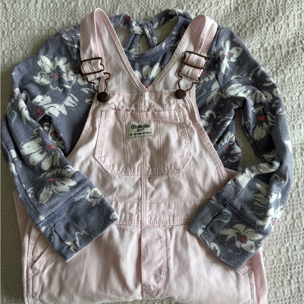 OshKosh B'gosh Light Pink Kids Overalls & top